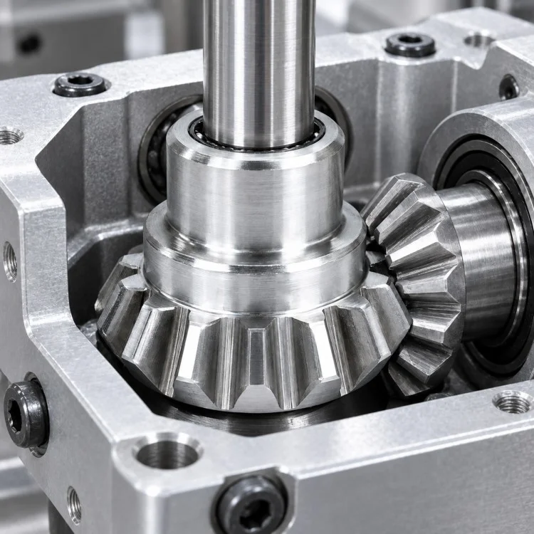 Precision CNC Machined Straight Bevel Gear with Hub