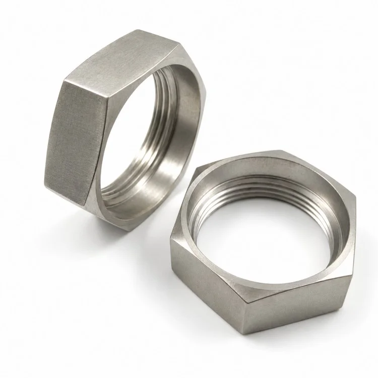 Contre-écrou hexagonal mince usiné CNC avec précision